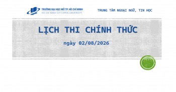 Lịch thi VSTEP ngày 02/08/2026